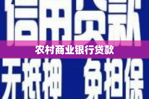国姓农村商业银行贷款