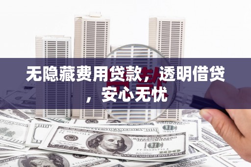 国姓无隐藏费用贷款，透明借贷，安心无忧
