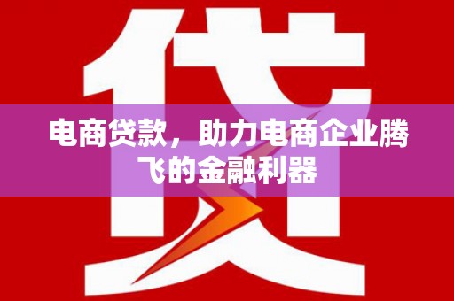 国姓电商贷款，助力电商企业腾飞的金融利器