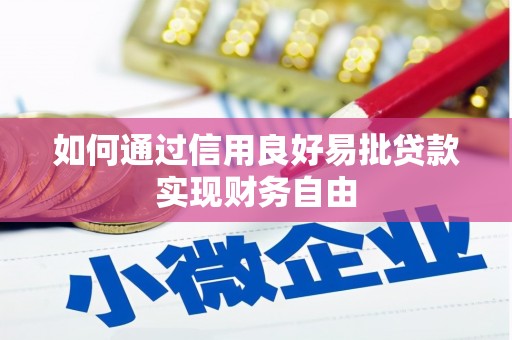 国姓如何通过信用良好易批贷款实现财务自由