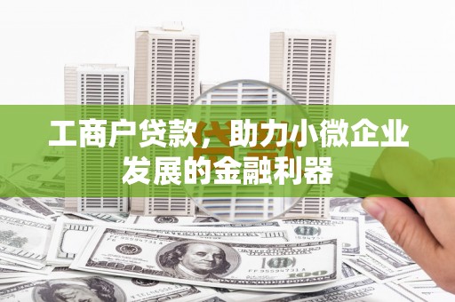 国姓工商户贷款，助力小微企业发展的金融利器