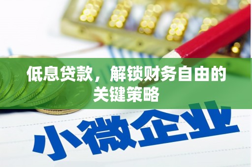 国姓低息贷款，解锁财务自由的关键策略