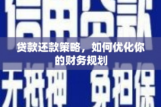 国姓贷款还款策略，如何优化你的财务规划