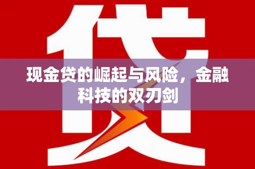 国姓现金贷的崛起与风险，金融科技的双刃剑