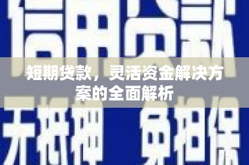 国姓短期贷款，灵活资金解决方案的全面解析
