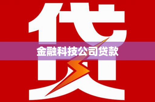 国姓金融科技公司贷款