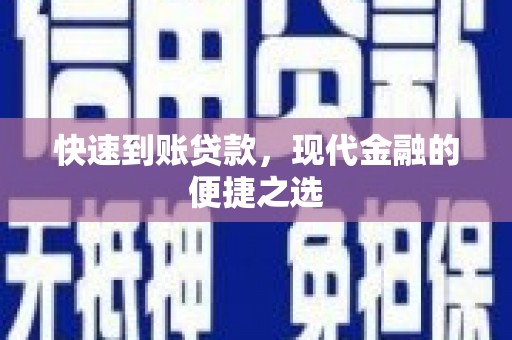 国姓快速到账贷款，现代金融的便捷之选